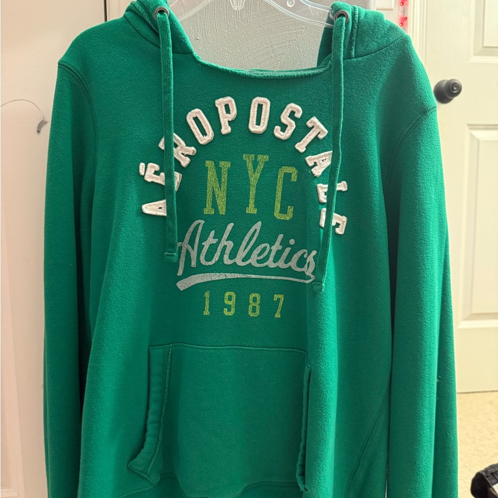 Aeropostale Green Sweater with Vintage Logo